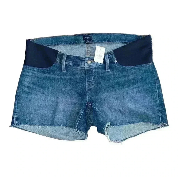 J. Crew Denim Maternity Shorts, Size 32 - Picture 1 of 6